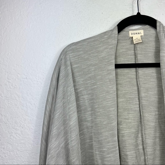 DONNI. One Size Fits All Ribbed Open Front Cardigan Sweater - Picture 4 of 8